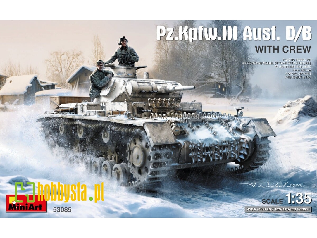 Pz.Kpfw.Iii Ausf. B/D With Crew (2 Figures) - zdjęcie 1
