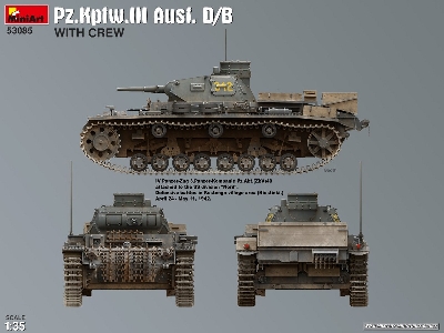 Pz.Kpfw.Iii Ausf. B/D With Crew (2 Figures) - zdjęcie 2