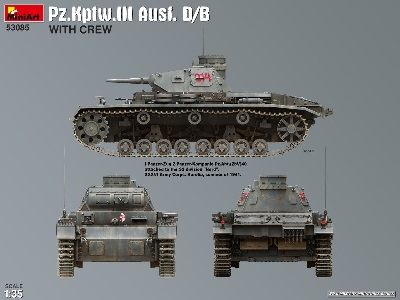 Pz.Kpfw.Iii Ausf. B/D With Crew (2 Figures) - zdjęcie 24