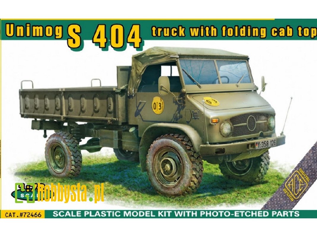Unimog S 404 Truck With Folding Cab Top - zdjęcie 1