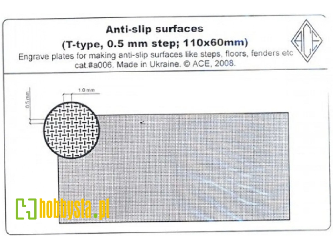 Anti-slip Surfaces T-type (0.5 Mm Step / 110 X 60 Mm) - zdjęcie 1