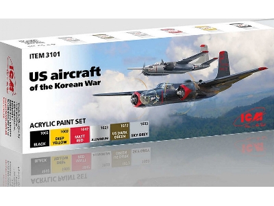Acrylic Paint Set For Us Aircraft Of The Korean War - zdjęcie 1