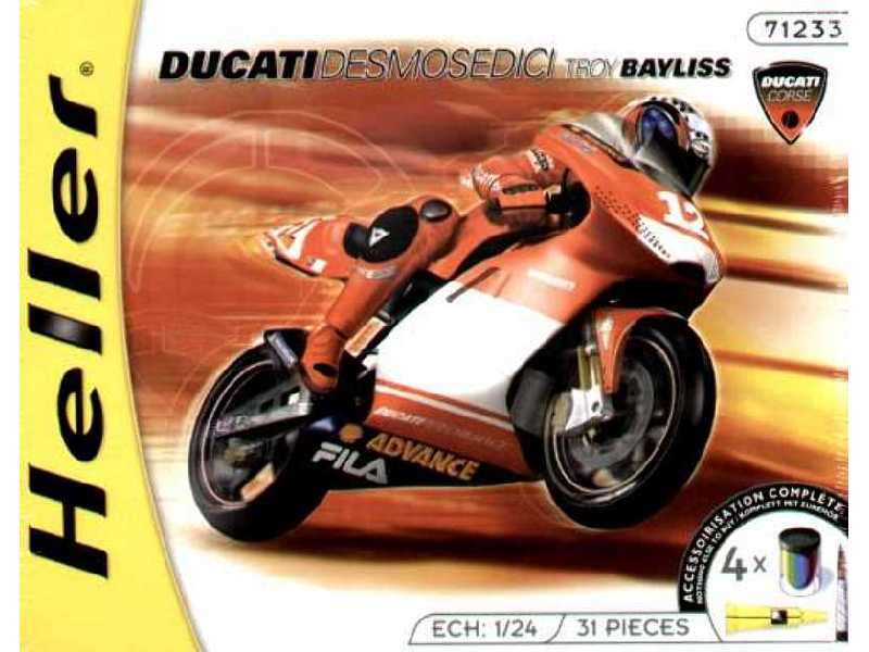 DUCATI DESMOSEDICI Troy Bayliss + farby, klej, pędzelek - zdjęcie 1 DUCATI DESMOSEDICI Troy Bayliss + farby, klej, pędzelek - zdjęcie 1