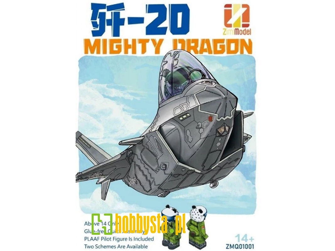 Chengdu J-20 Mighty Dragon - Cartoon Series Snap Fit (Includes Pilot Figure) - zdjęcie 1