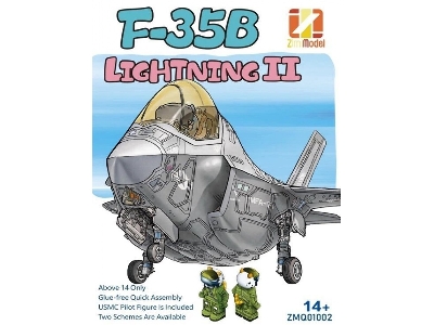 Lockheed Martin F-35 B Lightning Ii - Cartoon Series Snap Fit (Includes Pilot Figure) - zdjęcie 1
