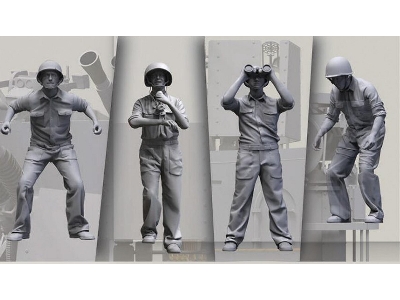 Us Navy Wwii Anti-aircraft 40 Mm Quad Bofors Gun Crew Set 2 - zdjęcie 1