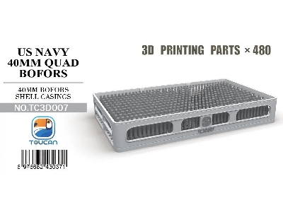 Us Navy Wwii 40 Mm Quad Bofors - Shell Casings (480 Pcs / 3d-printed) - zdjęcie 1