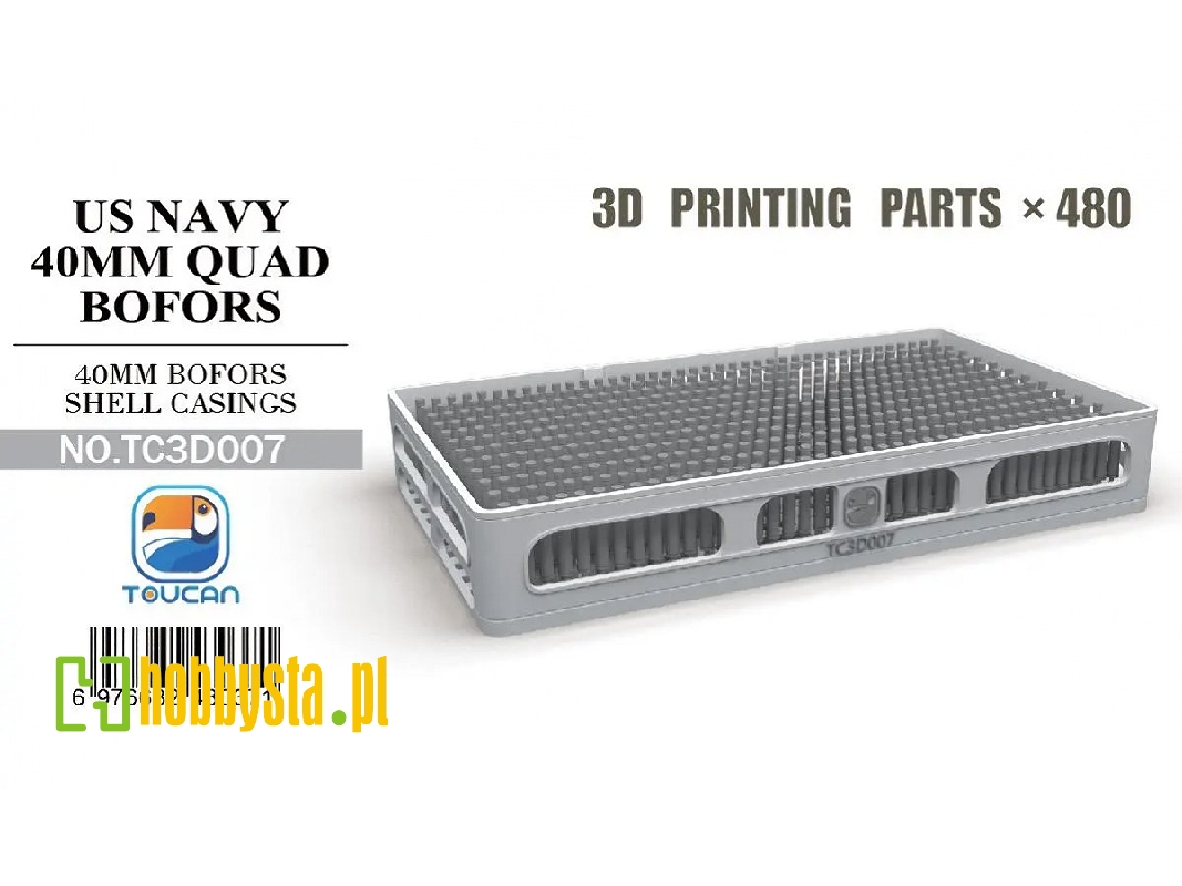 Us Navy Wwii 40 Mm Quad Bofors - Shell Casings (480 Pcs / 3d-printed) - zdjęcie 1