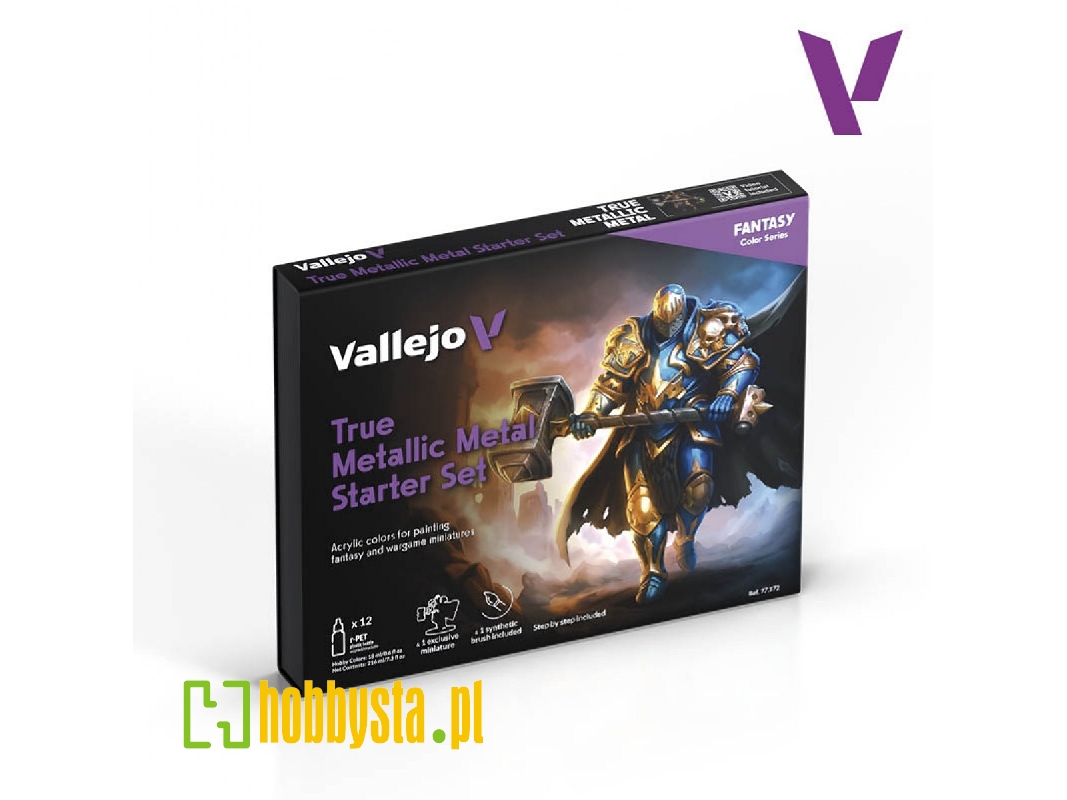 77272 True Metallic Metal Starter Set (Paints + Brush + Mini + Leaflet) - zdjęcie 1