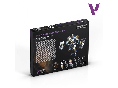 77272 True Metallic Metal Starter Set (Paints + Brush + Mini + Leaflet) - zdjęcie 2