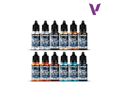 77272 True Metallic Metal Starter Set (Paints + Brush + Mini + Leaflet) - zdjęcie 5