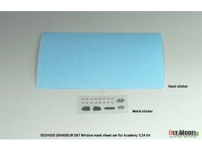 Hyundai Grandeur Gn7 - Window Mask Sheet / Logo Metal Sticker Set (For Academy Kits) - zdjęcie 2