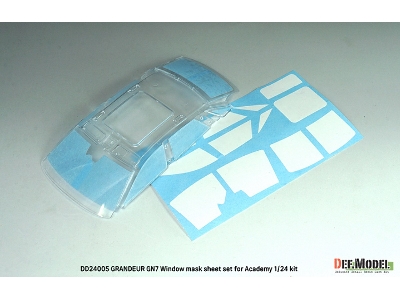 Hyundai Grandeur Gn7 - Window Mask Sheet / Logo Metal Sticker Set (For Academy Kits) - zdjęcie 6