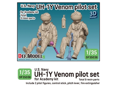 Usmc Uh-1y Venom - 3d-printed Pilot Set (2 Figures / For Academy Kits) - zdjęcie 1