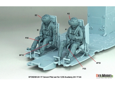 Usmc Uh-1y Venom - 3d-printed Pilot Set (2 Figures / For Academy Kits) - zdjęcie 5