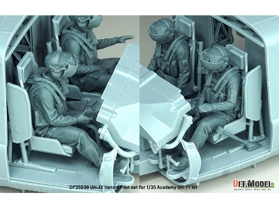 Usmc Uh-1y Venom - 3d-printed Pilot Set (2 Figures / For Academy Kits) - zdjęcie 7