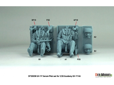 Usmc Uh-1y Venom - 3d-printed Pilot Set (2 Figures / For Academy Kits) - zdjęcie 8