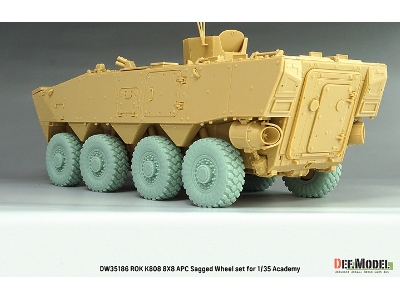 Rok K808 8x8 Apc - Sagged Wheel Set Michelin Xzl (For Academy Kits) - zdjęcie 5