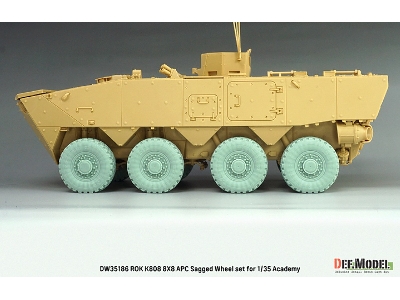 Rok K808 8x8 Apc - Sagged Wheel Set Michelin Xzl (For Academy Kits) - zdjęcie 8