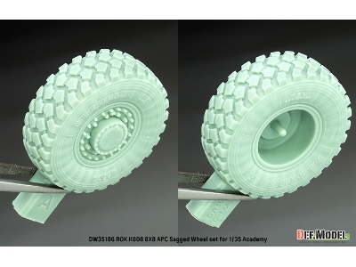 Rok K808 8x8 Apc - Sagged Wheel Set Michelin Xzl (For Academy Kits) - zdjęcie 10