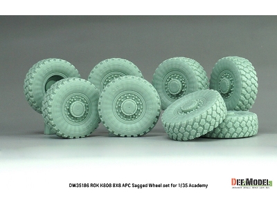 Rok K808 8x8 Apc - Sagged Wheel Set Michelin Xzl (For Academy Kits) - zdjęcie 12