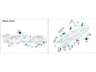 Lockheed C-5b Galaxy - Antennas (For Roden Kits) - zdjęcie 2