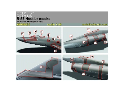 Convair B-58 Hustler - Masks Set (For Monogram And Revell Kits) - zdjęcie 1