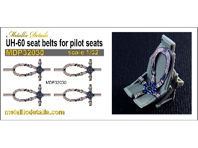 Sikorsky Uh-60 - Seat Belts For Pilot Seats (For Academy, Kitty Hawk Models And Zimi Model Kits) - zdjęcie 3