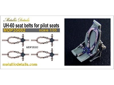 Sikorsky Uh-60 - Seat Belts For Pilot Seats (For Academy, Italeri And Kitty Hawk Models Model Kits) - zdjęcie 3