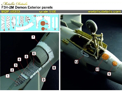 Mcdonnell F3h-2m Demon - Exterior Panels (3d-printed) - zdjęcie 8