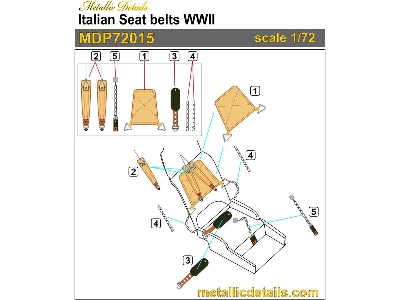 Italian Wwii Seat Belts (3d-printed) - zdjęcie 1