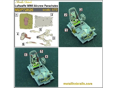 Luftwaffe Wwii Aircrew Parachutes (3d-printed) - zdjęcie 3