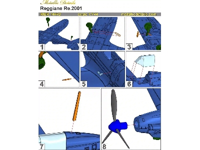 Reggiane Re.2001 With Etched Parts And Decals (3d-printed) - zdjęcie 8