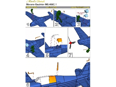 Morane-saulnier Ms.406 C.1 With Etched Parts And Decals (3d-printed) - zdjęcie 7