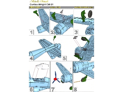 Curtiss-wright Cw-21 (3d-printed) With Pe Parts And Decals - zdjęcie 8