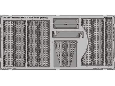  Matilda III/ IV PSP rear plating 1/35 - Tamiya - blaszki - zdjęcie 1