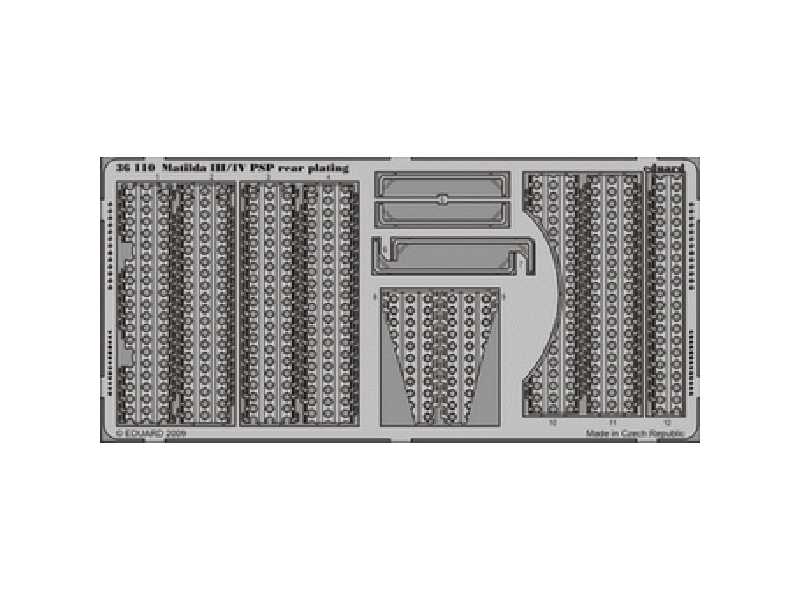  Matilda III/ IV PSP rear plating 1/35 - Tamiya - blaszki - zdjęcie 1