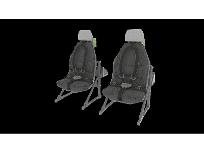 Sikorsky Uh-60 / Sh-60 And Mh-60 Early - Pilot Seats (For Academy / Kitty Hawk And Zimi Model Kits) - zdjęcie 3