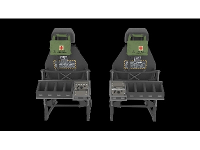 Sikorsky Uh-60 / Sh-60 And Mh-60 Early - Pilot Seats (For Academy / Kitty Hawk And Zimi Model Kits) - zdjęcie 4