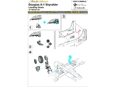 Douglas A-1 Skyraider - Landing Gears 3d-printed (For Tamiya Kits) - zdjęcie 7