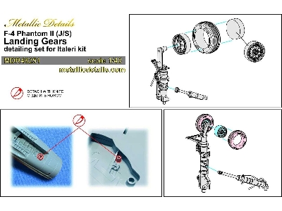 Mcdonnell Douglas F-4 J/S Phantom Ii - Landing Gears (3d-printed / For Italeri Kits) - zdjęcie 1