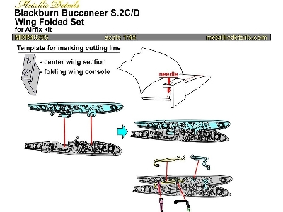 Blackburn Buccaneer S.2 C/D - Wing Fold Set (For Airfix Kits) - zdjęcie 6