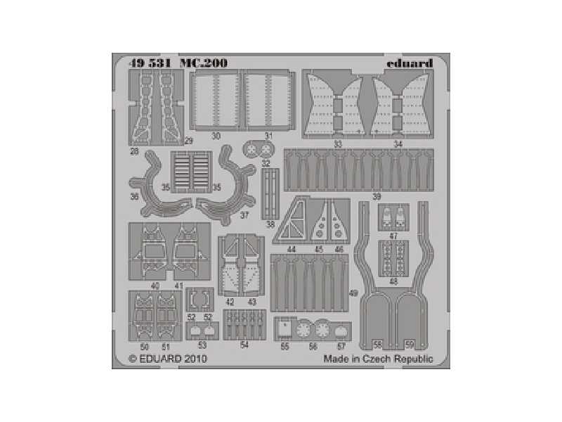 MC 200 S. A. 1/48 - Italeri - blaszki - zdjęcie 1 MC 200 S. A. 1/48 - Italeri - blaszki - zdjęcie 1