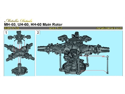 Sikorsky Mh-60 / Uh-60 And Hh-60 - Main Rotor (3d-printed) - zdjęcie 7