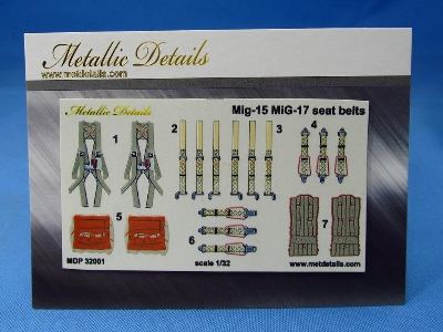 Mikoyan Mig-15 / Mig-17 - Seat Belts 3d-printed Decals (For Trumpeter Kits) - zdjęcie 1