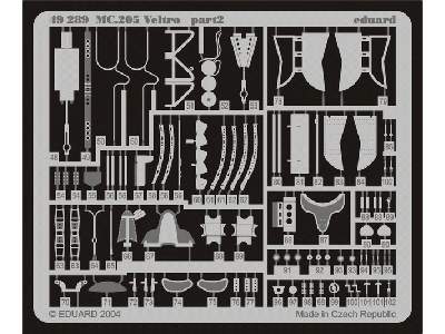  MC 205 Veltro 1/48 - Hasegawa - blaszki - zdjęcie 3