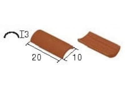 Dachówka Arabska Czerwona (20 X 10 Mm / 150 Szt.) - zdjęcie 1