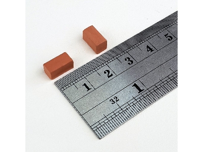 Bloczki Kamienne Czerwone (5 X 5 X 10 Mm / 3000 Szt.) - zdjęcie 3