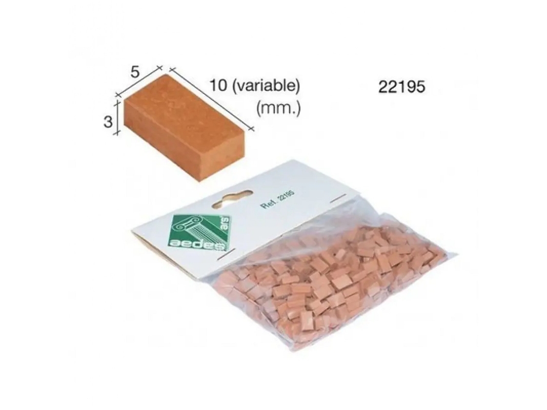 Bloczki Kamienne Czerwone (3 X 5 X 10 Mm / 500 Szt.) - zdjęcie 1