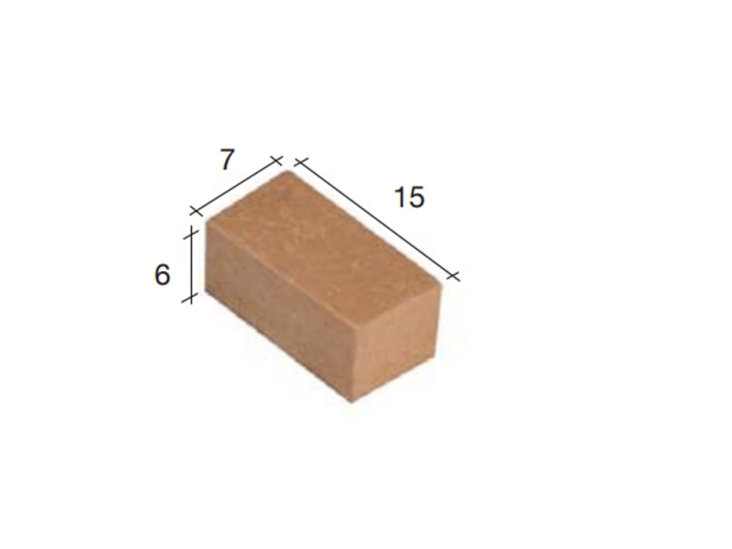Bloczki Kamienne Duże Czerwone (7 X 6 X 15 Mm / 200 Szt.) - zdjęcie 1